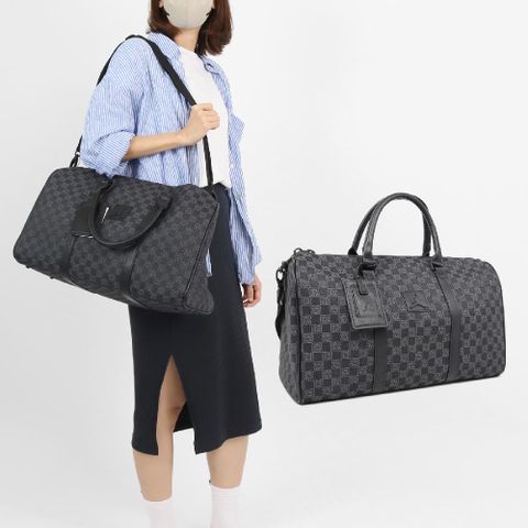 NIKE 耐吉 旅行袋 Jordan Monogram Duffle Bag 黑灰 大空間 健身包 肩背包 手提包 JD2433060AD-001