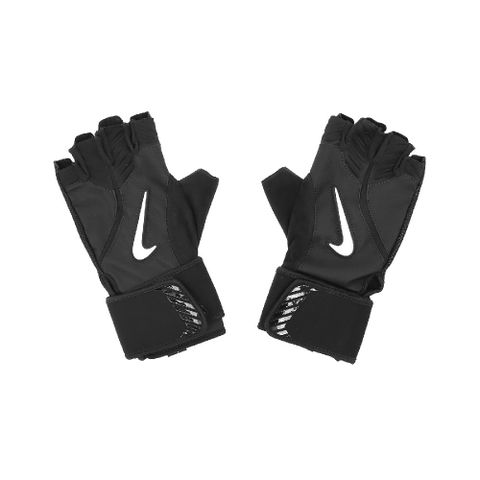 NIKE 耐吉 手套 Alpha Elite Gloves 黑 白 男款 透氣 魔鬼氈 露指 訓練 健身 運動手套 N1010672-091