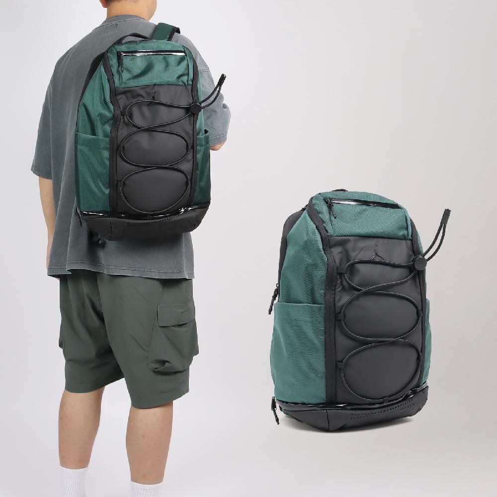 NIKE 耐吉   後背包 Jordan Backpack 綠 黑 15吋 筆電包 運動包 肩背包 JD2433001AD-001