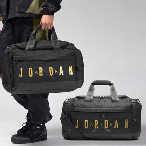 NIKE 耐吉 Nike 耐吉 行李袋 Jordan Velocity 36L 黑 金 訓練包 運動 旅行包 手提 置鞋隔層 喬丹 JD2443002AD-001