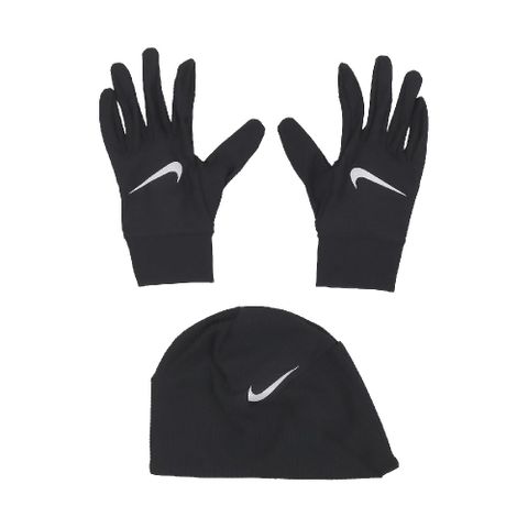 NIKE 耐吉 手套 Essential Running 男款 黑白 保暖 可觸控 附頭帶 跑步 運動 運動手套 N1000594-082