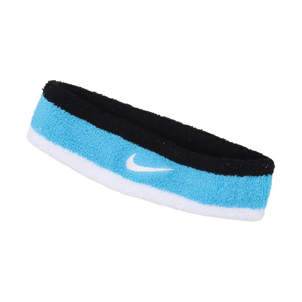 NIKE 耐吉 Nike 耐吉 頭帶 Swoosh 藍 黑 白 棉質 吸汗 毛巾布 籃球 運動 髮帶 N000154406-2OS