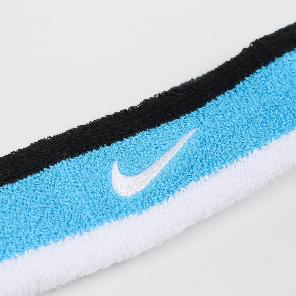 NIKE 耐吉 Nike 耐吉 頭帶 Swoosh 藍 黑 白 棉質 吸汗 毛巾布 籃球 運動 髮帶 N000154406-2OS