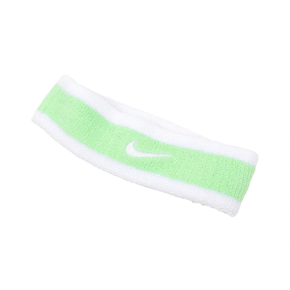 NIKE 耐吉 Nike 耐吉 頭帶 Swoosh 白 綠 棉質 毛巾布 吸汗 籃球 運動 髮帶 N000154411-7OS