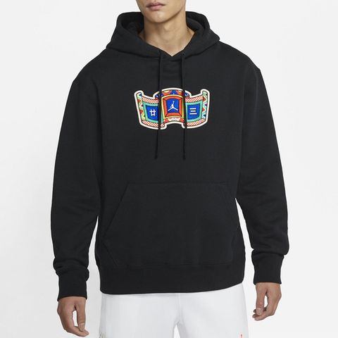 NIKE 耐吉 AS M J CNY FLC PO Hoodie [CV3463-010] 男 長袖上衣 連帽 帽T 新年 黑