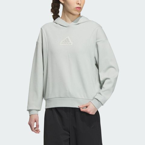 ADIDAS 愛迪達 Adidas City ESC Hoody [IP7077] 女 連帽 上衣 帽T 亞洲版 運動 訓練 休閒 棉質 灰