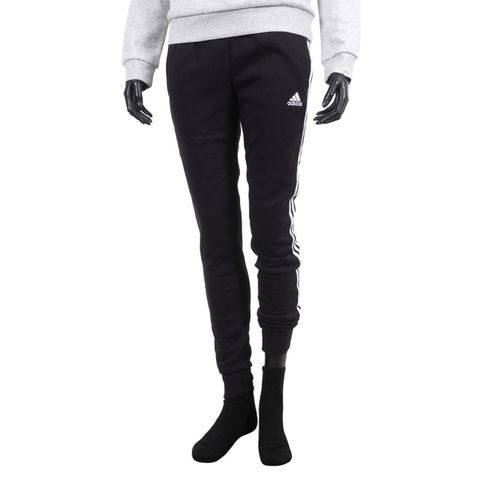 Adidas W 3S FL C PT [GM5551] 女 長褲 運動 休閒 經典 三線條 棉質 舒適 縮口 黑白