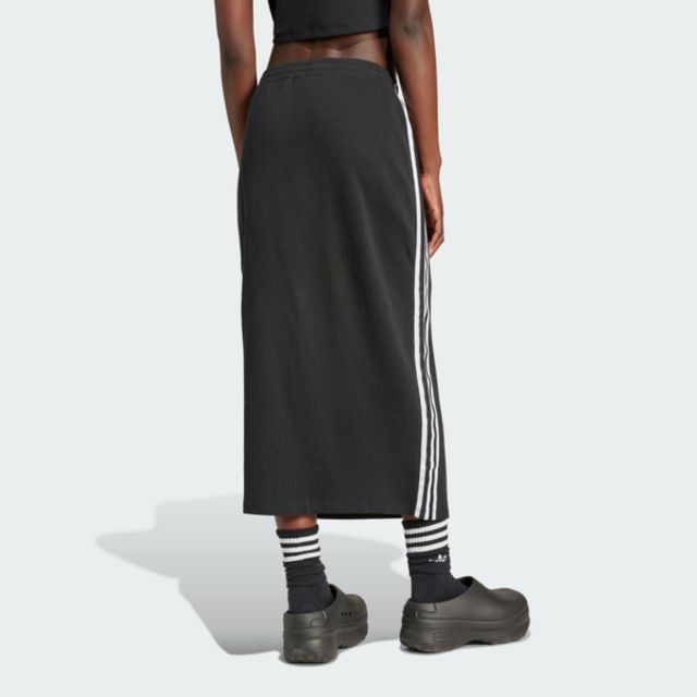 adidas Originals Adidas Knitted Skirt IY7279 女 長裙 運動 復古 三葉草 休閒 修身 簡約 黑白