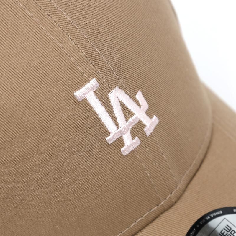 New Era 棒球帽MLB 棕粉940帽型可調式帽圍洛杉磯道奇LAD 小標老帽帽子 