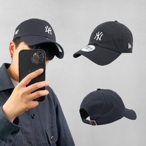 New Era 棒球帽 Casual Classic MLB 紐約 洋基 老帽 深藍 白 NY 男女款 經典款 NE12712408