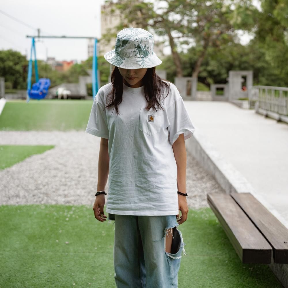 NEW ERA  漁夫帽 Soft Nature Plants 象牙白 綠 刺繡 戶外 中性款 帽子 NE14147954