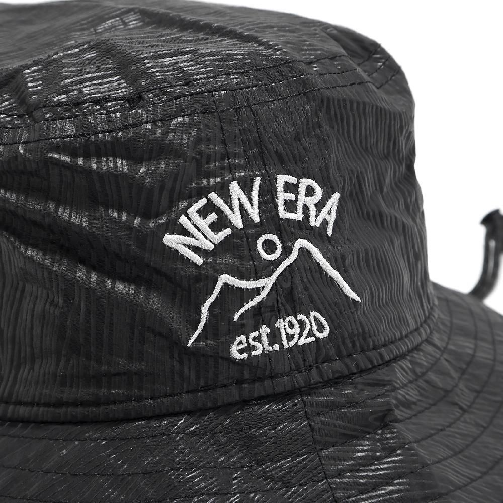 NEW ERA  漁夫帽 Outdoor 黑 白 可拆帽繩 戶外 越野 帽子 NE14327570