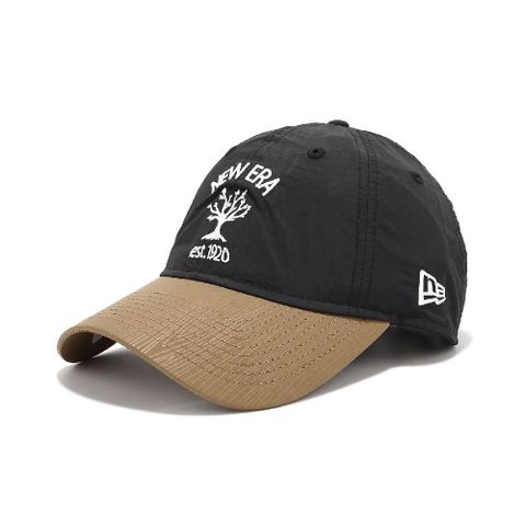 NEW ERA 棒球帽 Outdoor Natural Logo Cap 黑棕 軟頂 940帽型 可調帽圍 老帽 NE14327590