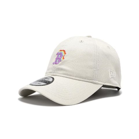 NEW ERA 棒球帽 Light Rainbow MLB Cap 米白 波士頓紅襪 BOS 920帽型 可調帽圍 NE14327648