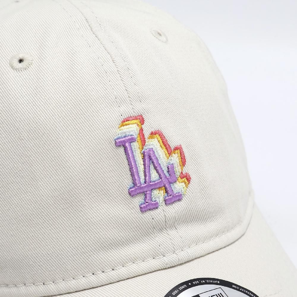 NEW ERA  棒球帽 Light Rainbow MLB Cap 米白 洛杉磯道奇 LAD 920帽型 可調帽圍  NE14327644