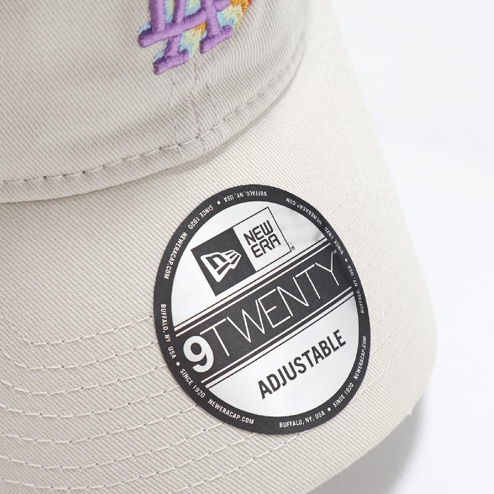 NEW ERA  棒球帽 Light Rainbow MLB Cap 米白 洛杉磯道奇 LAD 920帽型 可調帽圍  NE14327644