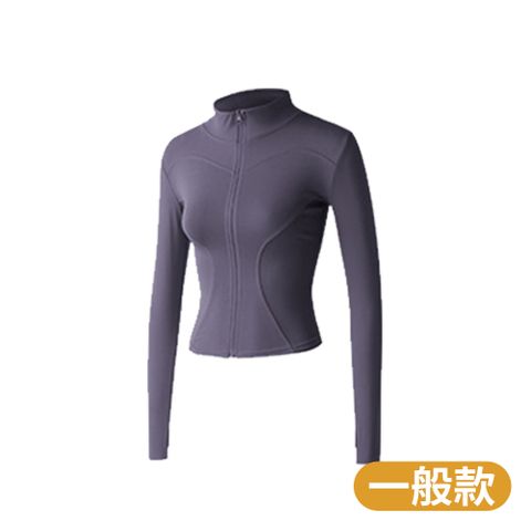【CS22】雙曲弧線速乾修身瑜珈運動外套(一般款)S-3XL