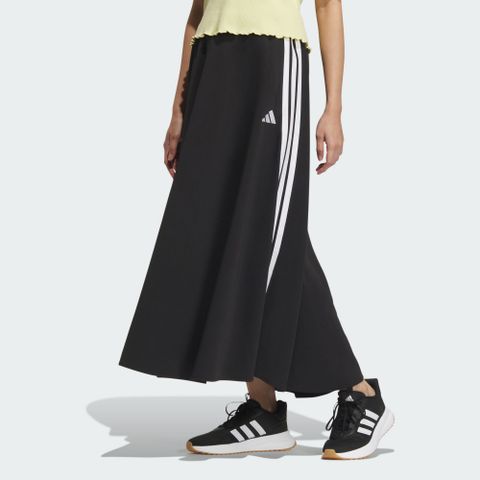 【ADIDAS】3S KN SKIRT 長裙 女 黑色-JL5094
