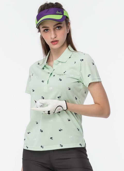 SASAKI 來自日本戶外運動休閒領導品牌(女款)抗紫外線吸排功能高爾夫球短衫/8260184