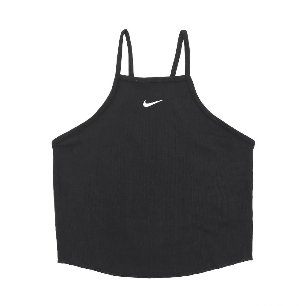 NIKE 耐吉 背心 NSW Essentials Ribbed Tank Top 女款 黑 無袖 緊身 細肩帶 DV7961-010