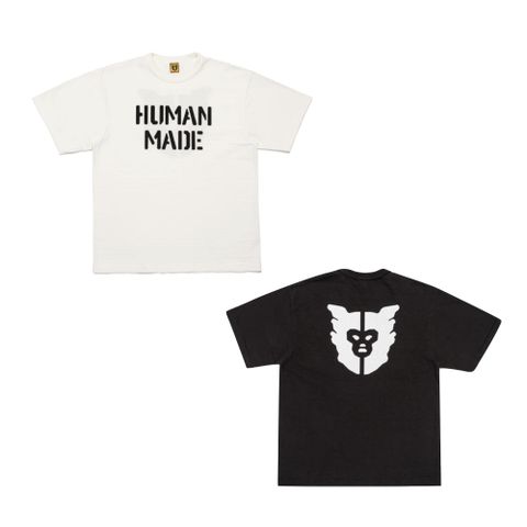 Human Made Graphic T Shirt 背後猿人頭 短袖 白/黑 上衣 T恤 HM28TE012