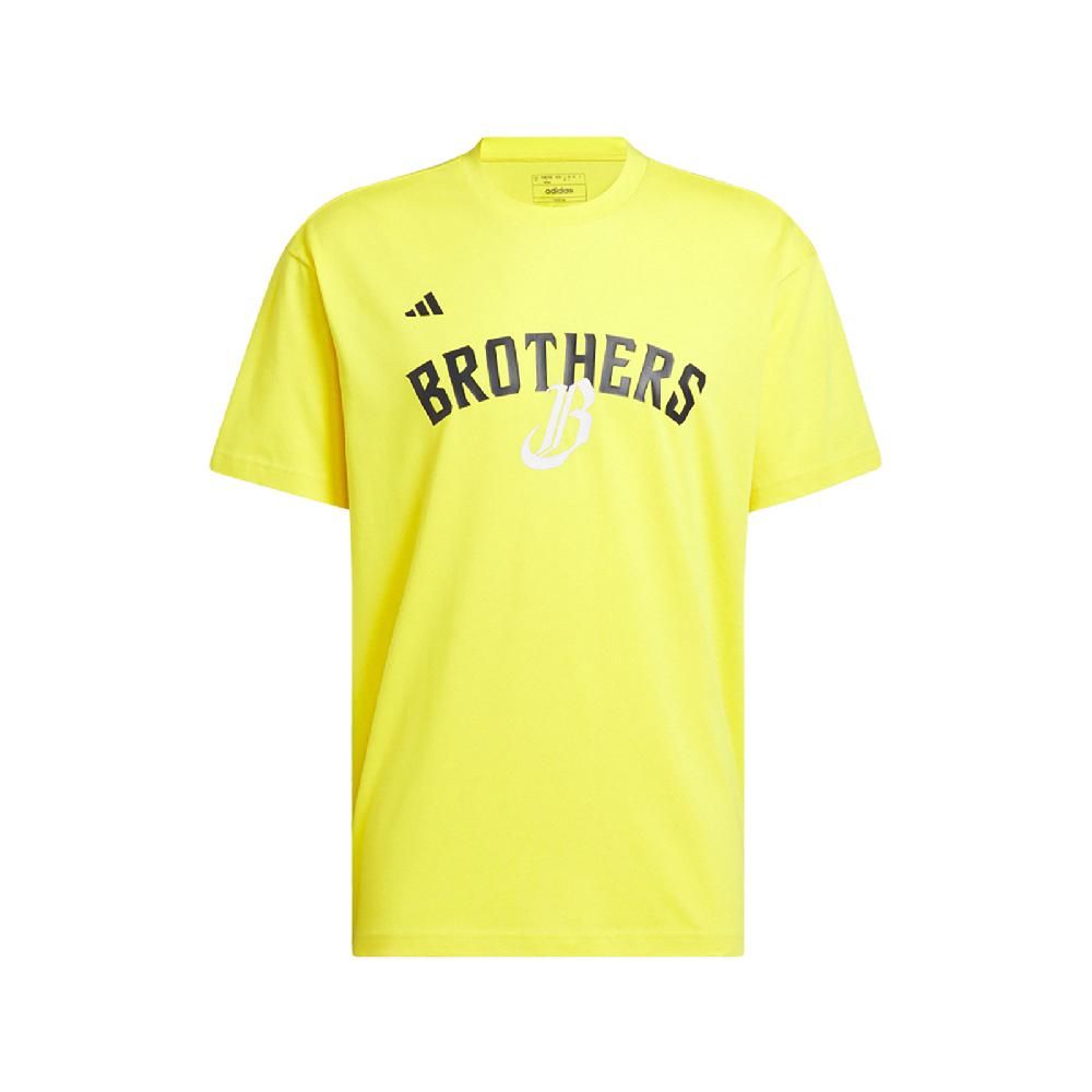 ADIDAS 愛迪達 短袖 CTBC Brothers 男女款 黃 黑 純棉 中信兄弟 棒球 短T 棉T 愛迪達 JL6221