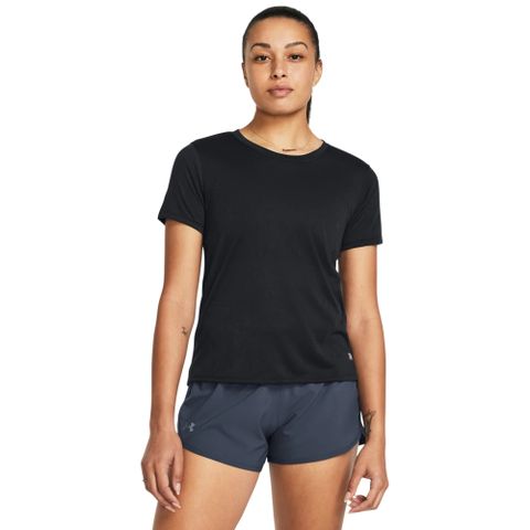 【UNDER ARMOUR】Streaker Splatter 短T-Shirt 女 黑色-1382435-001