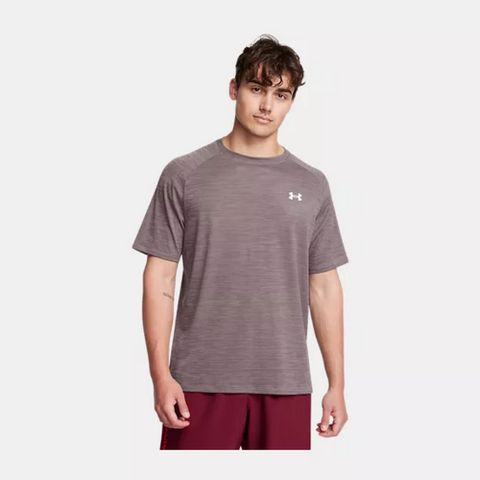 【UNDER ARMOUR】Tech Textured 短T-Shirt 男 淺棕-1382796-015