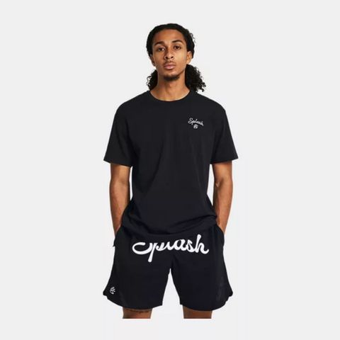 【UNDER ARMOUR】Curry Emb Splash 短T-Shirt 男 黑色-1383379-001