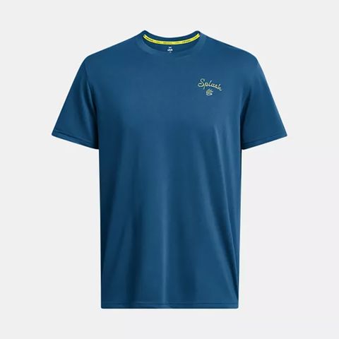 【UNDER ARMOUR】Curry Emb Splash 短T-Shirt 男 藍色-1383379-426