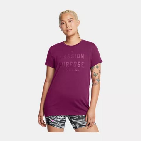 【UNDER ARMOUR】Pjt Rock HWT Passion 短T-Shirt 女 紫紅色-1387500-505