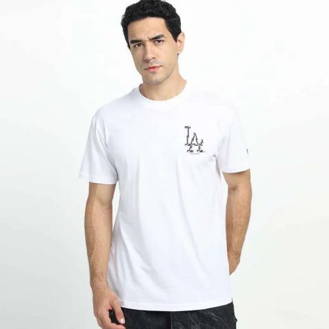 【NEW ERA】短袖Tee ESSENTIAL SHORT SLEEVE TEE 洛杉磯道奇 白 男女款 -NE13774255