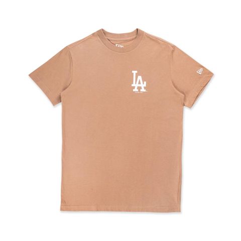 【NEW ERA】短袖Tee ESSENTIAL 洛杉磯道奇 卡其 男女款 -NE14364813
