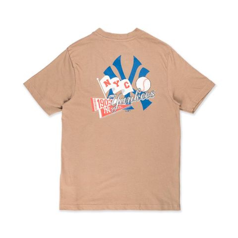 【NEW ERA】短袖Tee ESSENTIAL 紐約洋基 卡其 男女款 -NE14364817