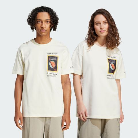 adidas 愛迪達 NG U AR F GFX T 短袖上衣 中 米白-JD5962