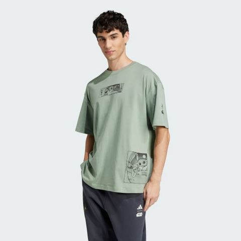 【ADIDAS】M SW TM T 2 短袖上衣 男 綠色-JI5718