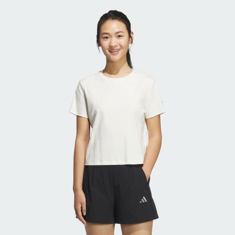 adidas 愛迪達 MT SS TEE 短袖上衣 女 白色-JM8819