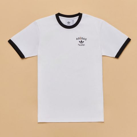 adidas 愛迪達 TPE CITY TEE 短袖上衣 男 珍珠奶茶 白色-KE1333
