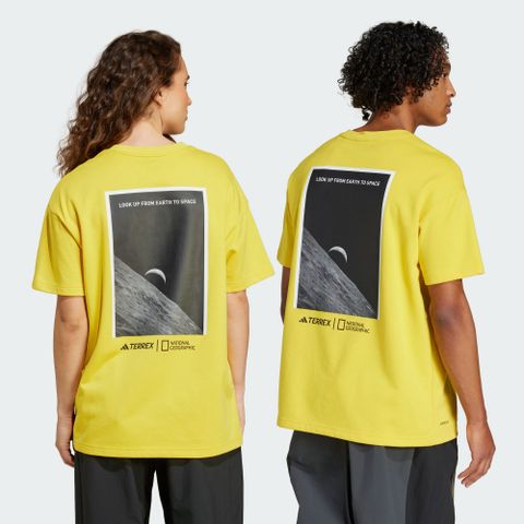 adidas 愛迪達 NG U AR B GFX T 短袖上衣 男女 國家地理頻道 黃色-JD5955