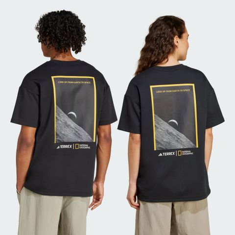 adidas 愛迪達 NG U AR B GFX T 短袖上衣 男女 國家地理頻道 黑色-JD5957