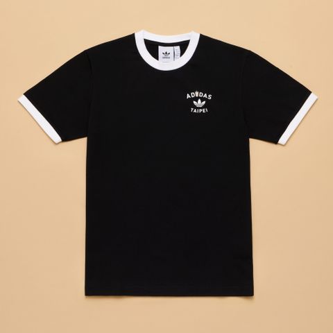 adidas 愛迪達 TPE CITY TEE 短袖上衣 男 珍珠奶茶 黑色-KE1334