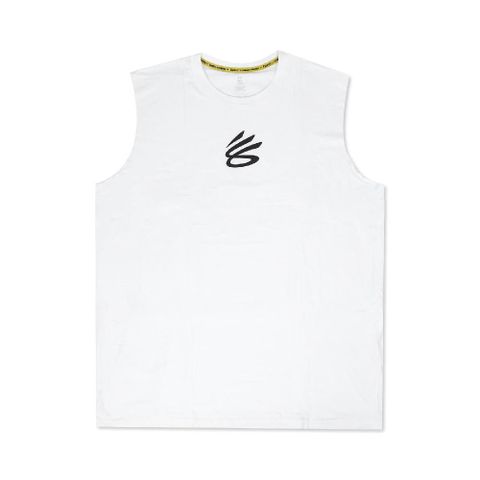 Under Armour 安德瑪 寬肩背心 Curry SLVS Tee 白 男款 無袖 運動上衣 健身 UA 1390352100