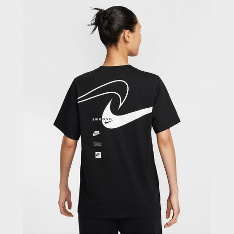 【NIKE】AS W NSW CLUB SS TEE OC SWOOSH 女 短袖上衣 黑色-HQ1699010