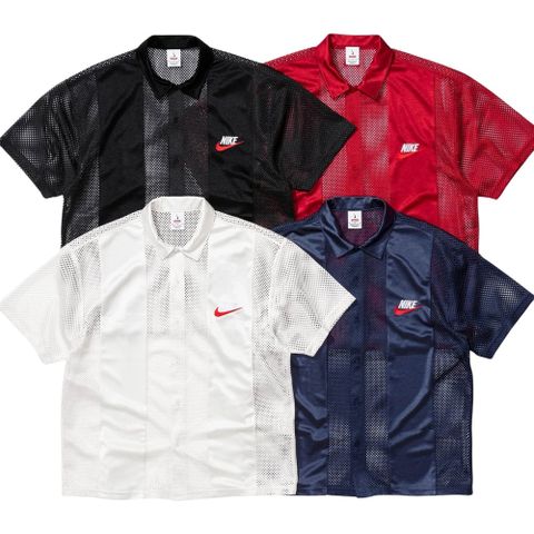 x Nike SS24 Week10 Mesh Short-Sleeve Shirt 運動衫 黑 紅 藍 三色 短袖 上衣