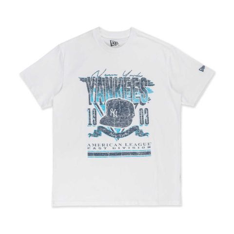 NEW ERA 男女款 短袖上衣 SS25 ESSENTIAL 紐約洋基 白色_NE14499031