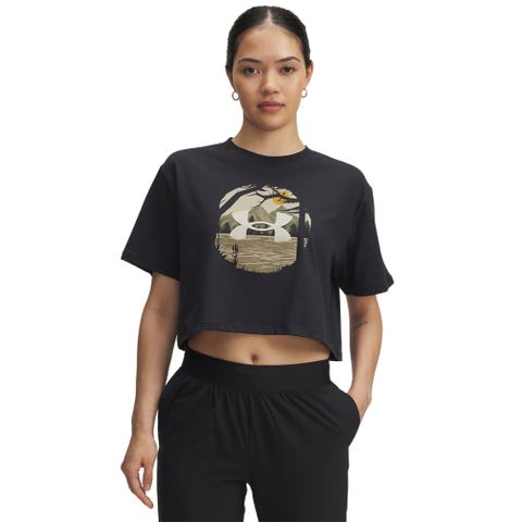 【UNDER ARMOUR】UA 女 Outdoor Graphic 短版T-shirt