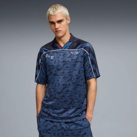 PUMA 魷魚系列足球風印花短袖Polo衫(M) 男 短袖POLO 63070716