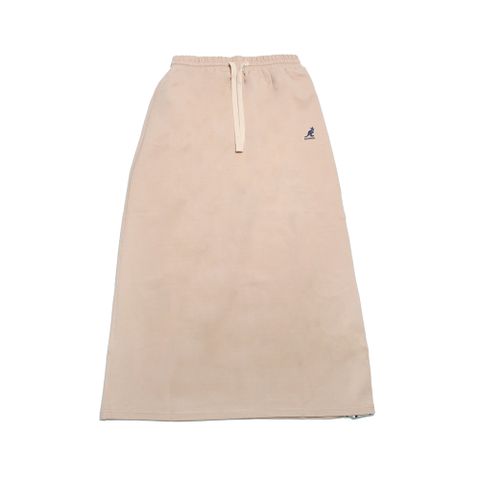 KANGOL 長裙 奶茶色 織帶 休閒 A字裙 女 6352150132