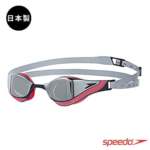 SPEEDO 成人競技鏡面泳鏡 Fastskin Pure Focus 銀/粉紅