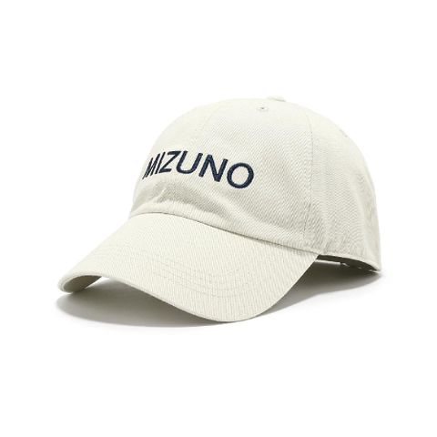 MIZUNO 美津濃 棒球帽 Baseball Cap 米白 藍 可調帽圍 老帽 帽子 D2TWB107-05